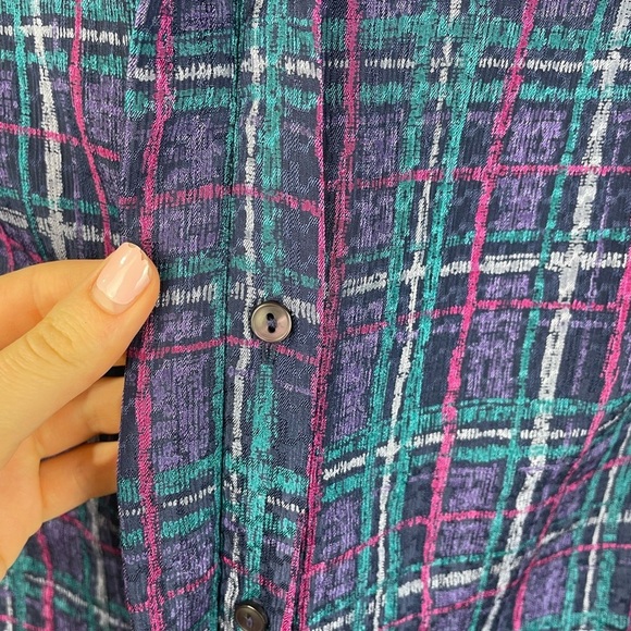 Pendleton Vintage County Sophisticates Button Down Petite Plaid Shirt S W - Picture 2 of 10